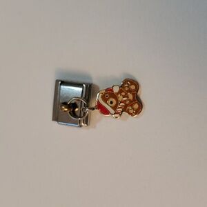 VINTAGE Italian Link Charm Bracelet Charm-Santa Bear